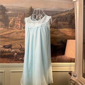 VTG Sky Blue Lace Slip